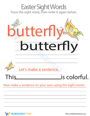 Sight Words: Butterfly
