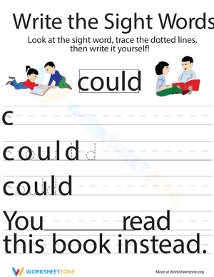 Write the Sight Words: "Could"