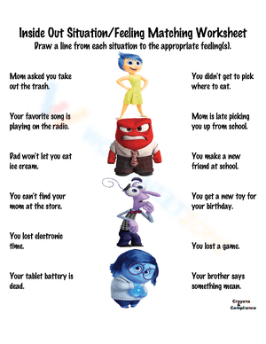 Inside Out Matching Worksheet