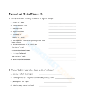 Classification of Matter Worksheets 3