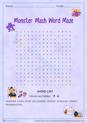 Monster Mash Word Maze