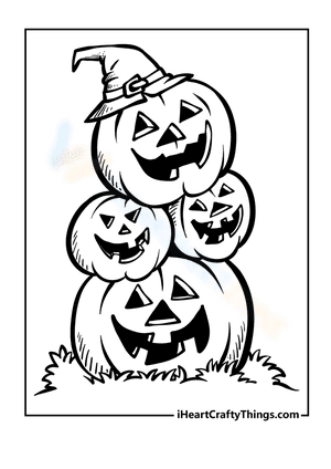 Spooky Jack-o-lanterns Halloween
