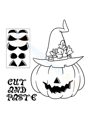 Halloween Cut And Paste Pumpkin Worksheets