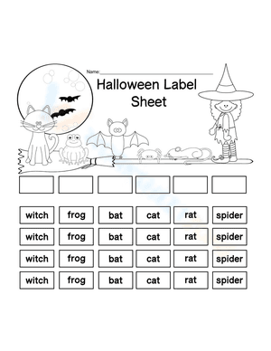 Halloween Label Sheet