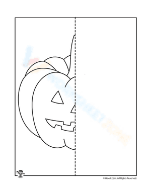 Pumpkin Face Drawing Worksheet