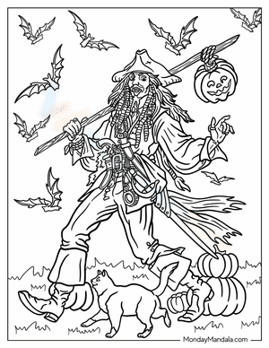 Captain Jack Sparrow Carrying Jack O Lantern
