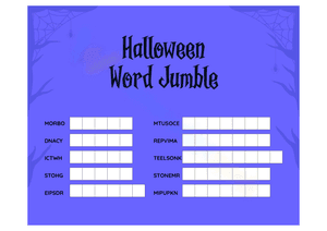 Halloween Word Jumble