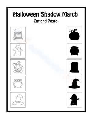 Halloween Shadow Match Activities Cut And Paste