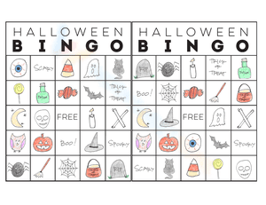 Printable Halloween Bingo Sheet 1