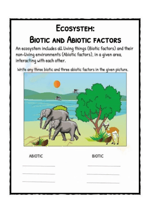 Ecosystems- Abiotic and Biotic Factors