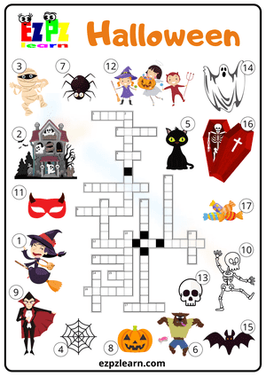 Halloween crossword game