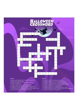 Hard Halloween Crossword Puzzles Printable