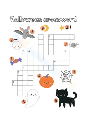 Halloween crossword for kids