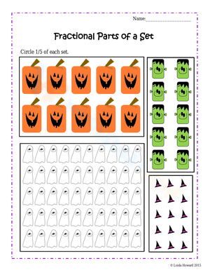 Halloween Fractional Parts of a Set 4