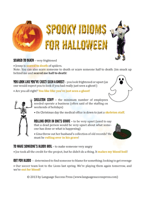 Spooky Idioms for Halloween