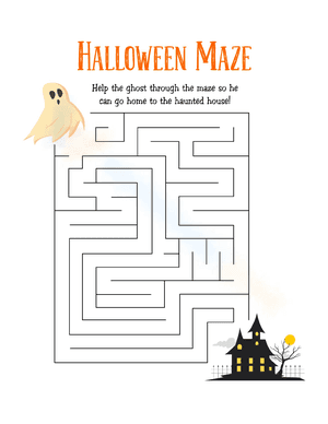 Haunted House Maze Printable