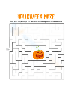 Printable Halloween Mazes For Kids