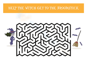Help the witch get to the broomstick