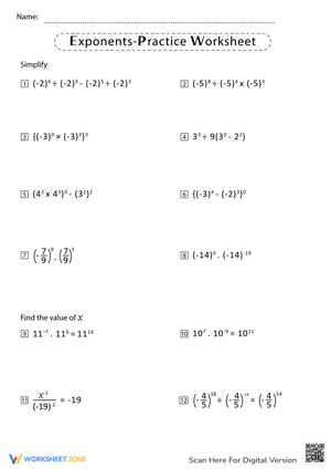 Exponents_ Practice Worksheets