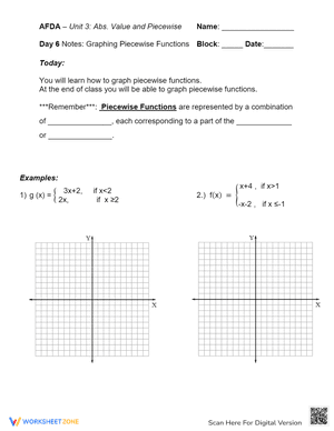 Graphing Piecewise Functions Practice