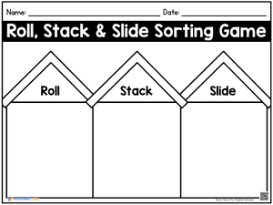 Roll, Stack and Slide Sorting Game