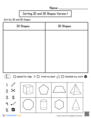 Sorting 2D and 3D Shapes Ver.1
