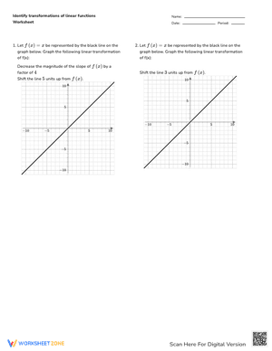 Identify Transformations Of Linear Functions