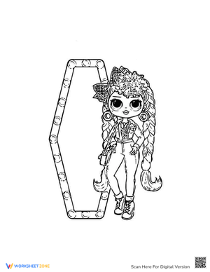 LOL OMG Doll Fabulous Girl Coloring Page