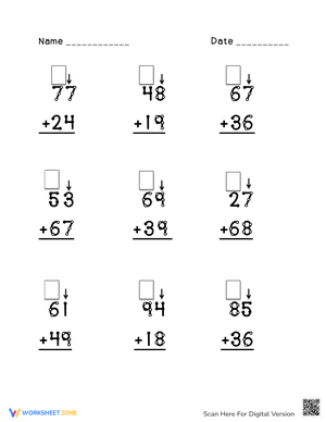 Touch Math Double Digit Addition 4