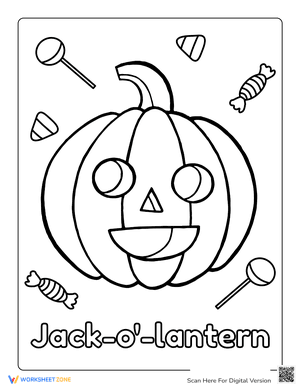 Jack-o-Lantern Simple Happy Carved Pumpkin