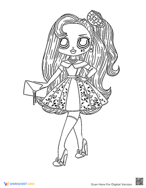 Real lady Doll Coloring Page