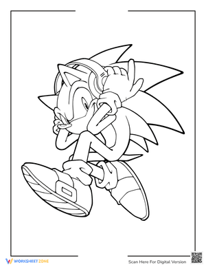 Fast Sonic Coloring Oage Sheet
