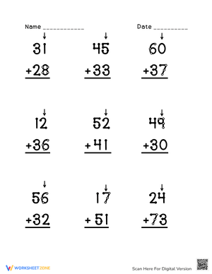 Touch Math Double Digit Addition 1