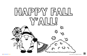 Happy Fall Y'all Coloring