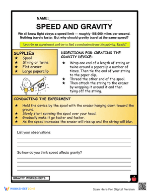 Speed and Gravity