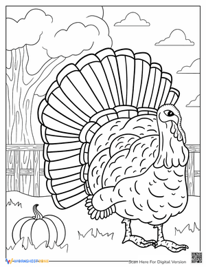 Realistic Turkey on Farm