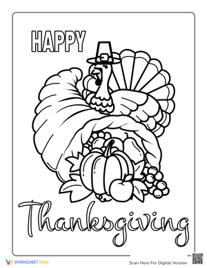Thanksgiving Turkey with Cornucopia