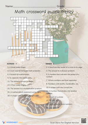 Math Crossword Puzzle Frenzy