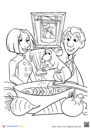 Ratatouille Thanksgiving Coloring Page