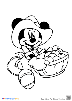 Mickey Harvesting Apples