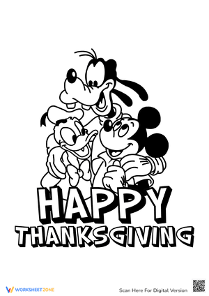 Happy Thanksgiving with Mickey, Donald and Goofy