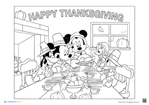 Happy Thanksgiving with Mickey Mouse and Friends