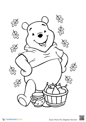 Winnie the Pooh with Fruits
