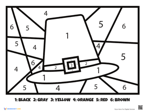 Printable Thanksgiving Color by Number 8