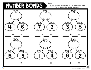 Thanksgiving Math Number Bond 4