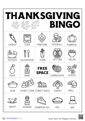 Thanksgiving Bingo Card 29