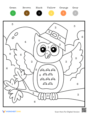 Thanksgiving Color by Number 11