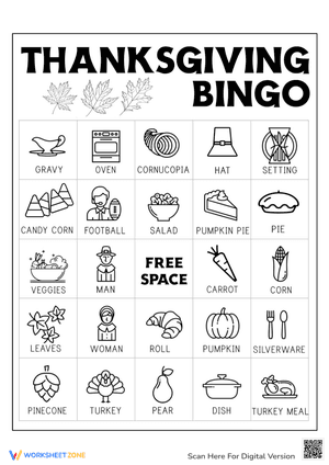 Thanksgiving Bingo Card 21