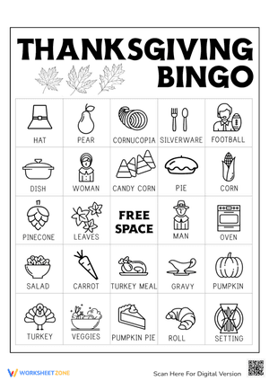 Thanksgiving Bingo Card 5