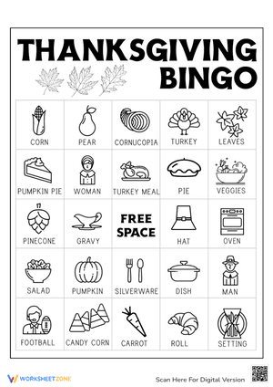 Thanksgiving Bingo Card 4
